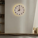 GobekUsa LED Stone Clock Wall Lamp Sconce, Modern Nordic Yellow Cave Bathroom Mirror Light