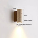 GobekUsa LED Stone Clock Wall Lamp Sconce, Modern Nordic Yellow Cave Bathroom Mirror Light