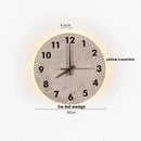 GobekUsa LED Stone Clock Wall Lamp Sconce, Modern Nordic Yellow Cave Bathroom Mirror Light
