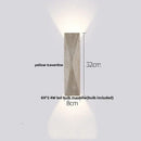 GobekUsa LED Stone Clock Wall Lamp Sconce, Modern Nordic Yellow Cave Bathroom Mirror Light