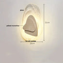 GobekUsa LED Stone Clock Wall Lamp Sconce, Modern Nordic Yellow Cave Bathroom Mirror Light