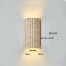 GobekUsa LED Stone Clock Wall Lamp Sconce, Modern Nordic Yellow Cave Bathroom Mirror Light