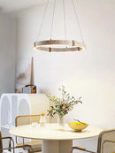 GobekUsa LED Stone Ring Chandelier - Trendy Design for Living & Dining Room