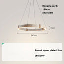 GobekUsa LED Stone Ring Chandelier - Trendy Design for Living & Dining Room