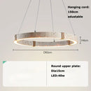 GobekUsa LED Stone Ring Chandelier - Trendy Design for Living & Dining Room