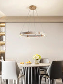 GobekUsa LED Stone Ring Chandelier - Trendy Design for Living & Dining Room