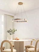 GobekUsa LED Stone Ring Chandelier - Trendy Design for Living & Dining Room