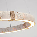 GobekUsa LED Stone Ring Chandelier - Trendy Design for Living & Dining Room