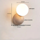 GobekUsa LED Stone Wall Lamp Modern Nordic Mirror Light for Home Decor