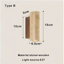 GobekUsa LED Stone Wall Sconce Wabi-sabi Retro Home Decor