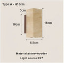 GobekUsa LED Stone Wall Sconce Wabi-sabi Retro Home Decor