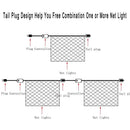 Warm golden net pattern string lights outdoor tree decor by Decorbites