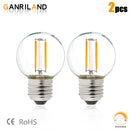 Retro edison g40 led string lights bedroom warm white glass globe by Decorbites