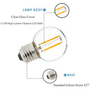 Retro edison g40 led string lights bedroom warm white glass globe by Decorbites