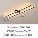 GobekUsa LED Strip Chandelier Modern Creative Ceiling Lamp for Aisle Corridor Balcony Lighting