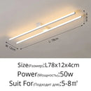 GobekUsa LED Strip Chandelier Modern Creative Ceiling Lamp for Aisle Corridor Balcony Lighting