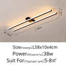 GobekUsa LED Strip Chandelier Modern Creative Ceiling Lamp for Aisle Corridor Balcony Lighting