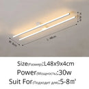 GobekUsa LED Strip Chandelier Modern Creative Ceiling Lamp for Aisle Corridor Balcony Lighting
