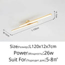 GobekUsa LED Strip Chandelier Modern Creative Ceiling Lamp for Aisle Corridor Balcony Lighting