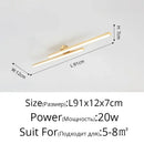 GobekUsa LED Strip Chandelier Modern Creative Ceiling Lamp for Aisle Corridor Balcony Lighting