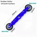 Blue and white led strip light installation roller with wooden handle by Decorbites