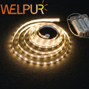 Flexible warm white led strip light bedroom battery powered pack by Decorbites