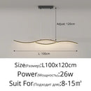 GobekUsa LED Strip Pendant Chandelier for Living Dining Kitchen Island, Minimalist Home Decor Fixture