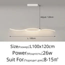 GobekUsa LED Strip Pendant Chandelier for Living Dining Kitchen Island, Minimalist Home Decor Fixture
