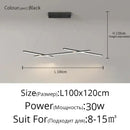 GobekUsa LED Strip Pendant Chandelier for Living Dining Kitchen Island, Minimalist Home Decor Fixture