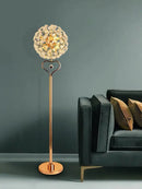 GobekUsa LED Sunflower Crystal Floor Lamp for Home Decor in Living Room or Bedroom