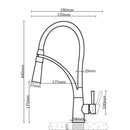GobekUsa LED Swivel Pull Down Kitchen Faucet with Hot and Cold Water Mixer