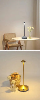 Minimalist metal led table lamp bedroom ambient night light by Decorbites