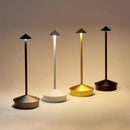 Minimalist metal led table lamp bedroom ambient night light by Decorbites