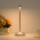 Minimalist metal led table lamp bedroom ambient night light by Decorbites