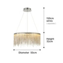 GobekUsa LED Tassel Chandeliers | Waterfall Hanging Pendant Light | Modern Art Decor Lighting