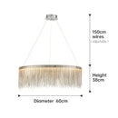 GobekUsa LED Tassel Chandeliers | Waterfall Hanging Pendant Light | Modern Art Decor Lighting