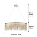 GobekUsa LED Tassel Chandeliers | Waterfall Hanging Pendant Light | Modern Art Decor Lighting