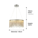 GobekUsa LED Tassel Chandeliers | Waterfall Hanging Pendant Light | Modern Art Decor Lighting