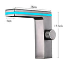 GobekUsa LED Temperature Display Basin Faucet with LCD Screen, Cold Hot Mixer Sink Tap