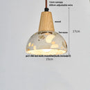 GobekUsa LED Terrazzo Pendant Lamp White Stone Wood Hanging Light