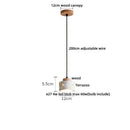 GobekUsa LED Terrazzo Pendant Lamp White Stone Wood Hanging Light