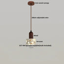 GobekUsa LED Terrazzo Pendant Lamp White Stone Wood Hanging Light