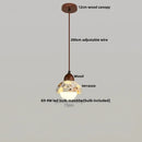 GobekUsa LED Terrazzo Pendant Lamp White Stone Wood Hanging Light