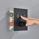 GobekUsa LED Thermostatic Rainfall Shower System with Tub Spout Mixer Tap & Brass Head