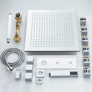 GobekUsa LED Thermostatic Shower Faucet Chrome Rain Bath Mixer Tap