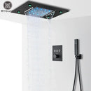 GobekUsa LED Thermostatic Shower Faucet Set Rain Waterfall System with Remote Control