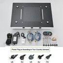 GobekUsa LED Thermostatic Shower Faucet Set Rain Waterfall System with Remote Control