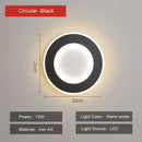 GobekUsa LED Touch Switch Wall Light, Modern Bedroom Bedside Lamp, 15W
