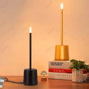 Minimalist matte led touch table lamp bedroom portable light by Decorbites