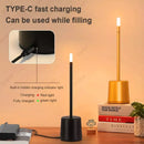 Minimalist matte led touch table lamp bedroom portable light by Decorbites